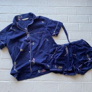 Print Fresh Mermaid 🧜🏻‍♀️ Navy Blue PJ Set